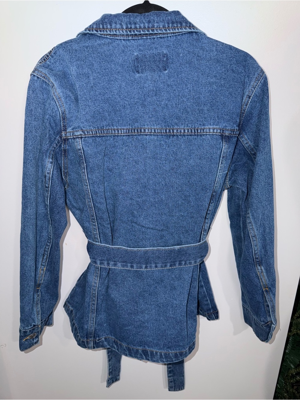 Industry Denim Utility Jacket Belted Blue Wash Lightweight Size M - Picture 3 of 11